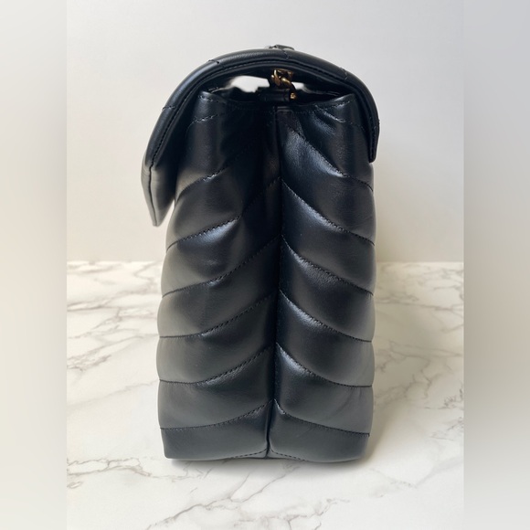 ❌SOLD❌ New Saint Laurent YSL Loulou Medium Leather Handbag Black Gold Hardware - Picture 4 of 16